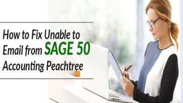 What should I do if I am unable to email from Sage 50