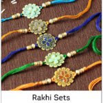 Semi-Precious Stone Rakhi 26 Stone Rakhi Set
