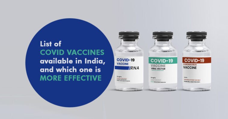 List of Covid Vaccines available in India, and which one is more effective
